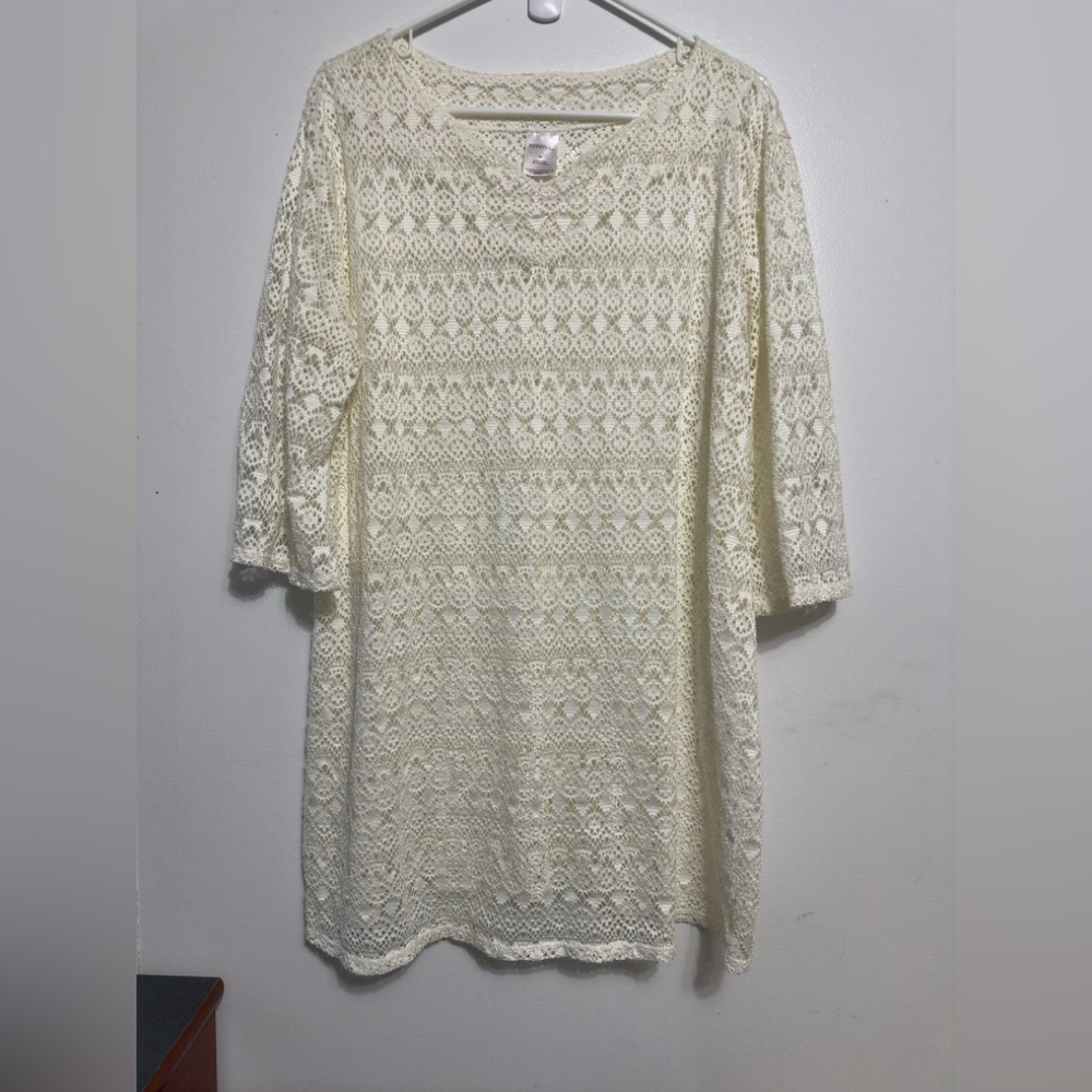 Merona Ivory Lace Top swimsuit cover up